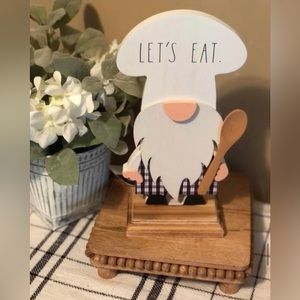 Rae Dunn GNOME “Let’s Eat” with Wooden Spoon